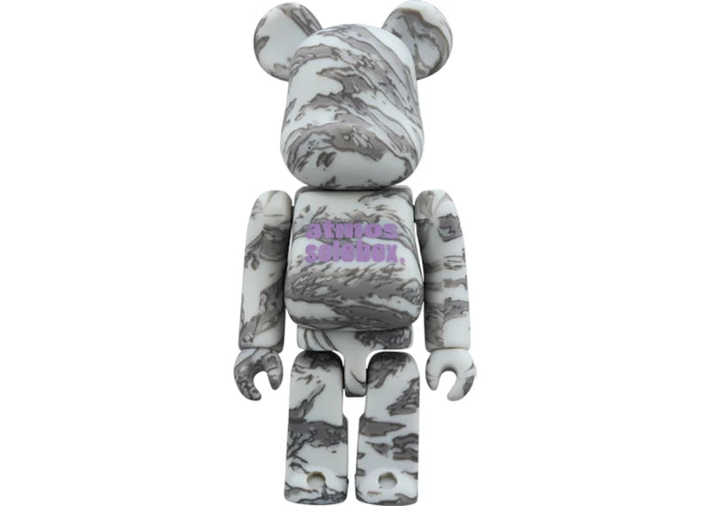 Bearbrick x Atmos x Solebox 100% & 400% Set Grey