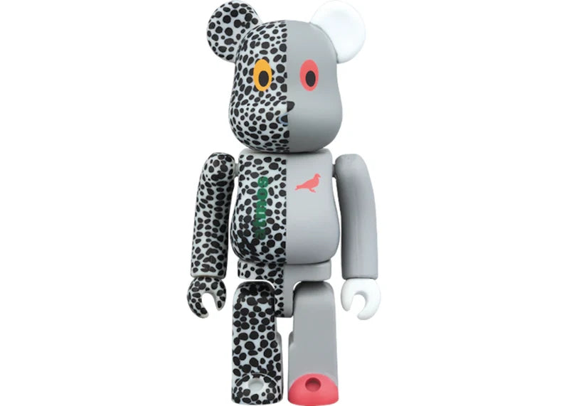 Bearbrick x Atmos x Staple 100% & 400% Set Grey
