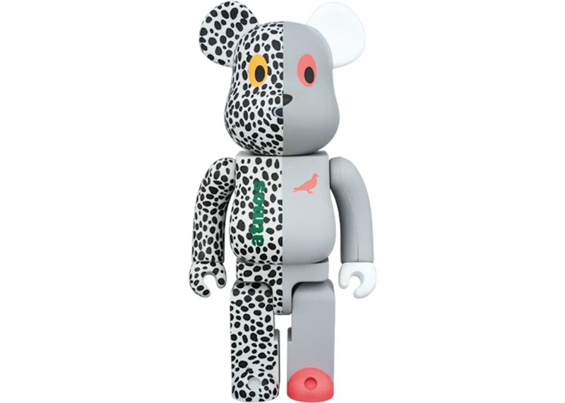 Bearbrick x Atmos x Staple 100% & 400% Set Grey