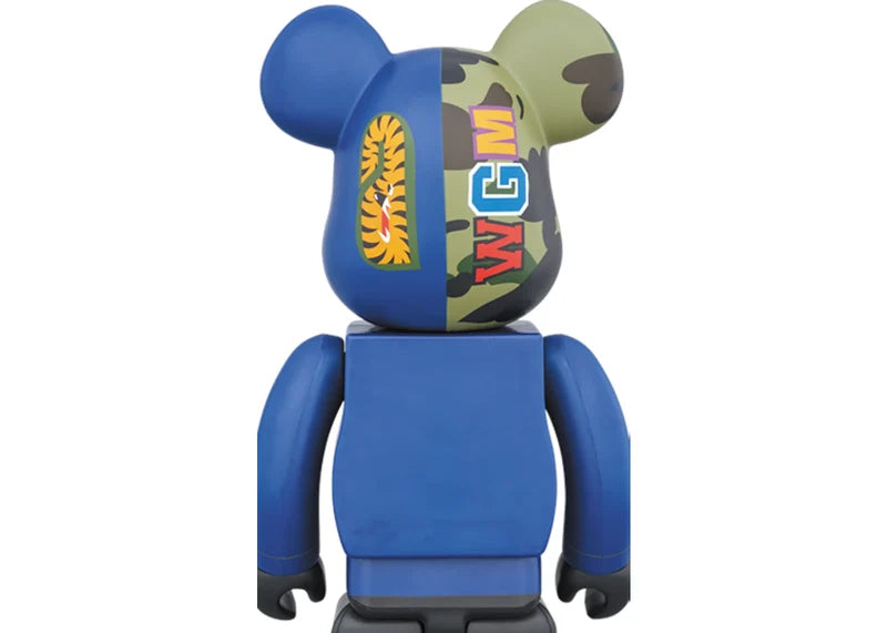 Bearbrick x Bape Camo Shark 1000% Blue