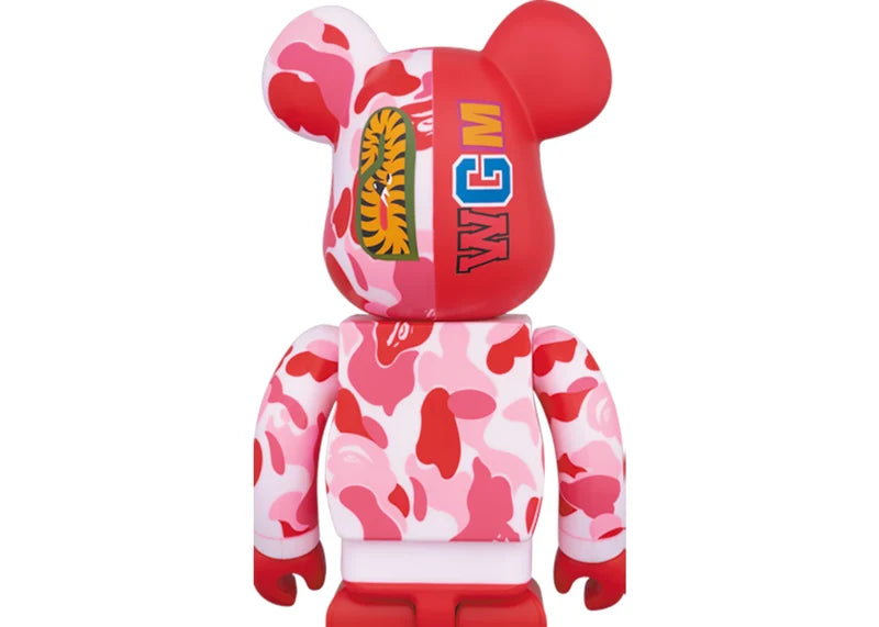 Bearbrick x BAPE Camo Shark 400% Pink