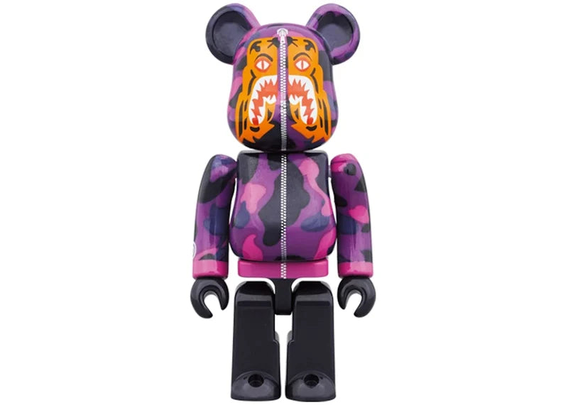Bearbrick x BAPE Camo Tiger 100% & 400% Set Purple