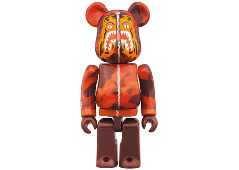 Bearbrick x BAPE Camo Tiger 100% & 400% Set Red