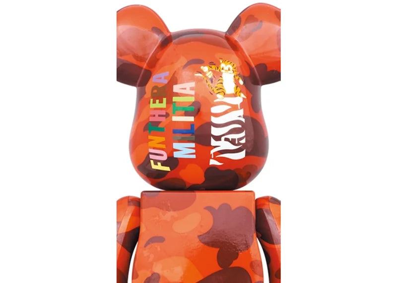 Bearbrick x BAPE Camo Tiger 100% & 400% Set Red
