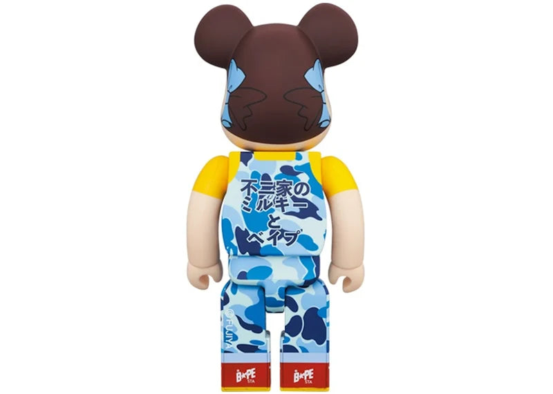 Bearbrick x BAPE Peko-chan 100% & 400% Set Blue Camo