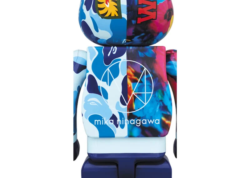 Bearbrick x Bape x Mika Ninagawa Shark 100% & 400% Set Blue