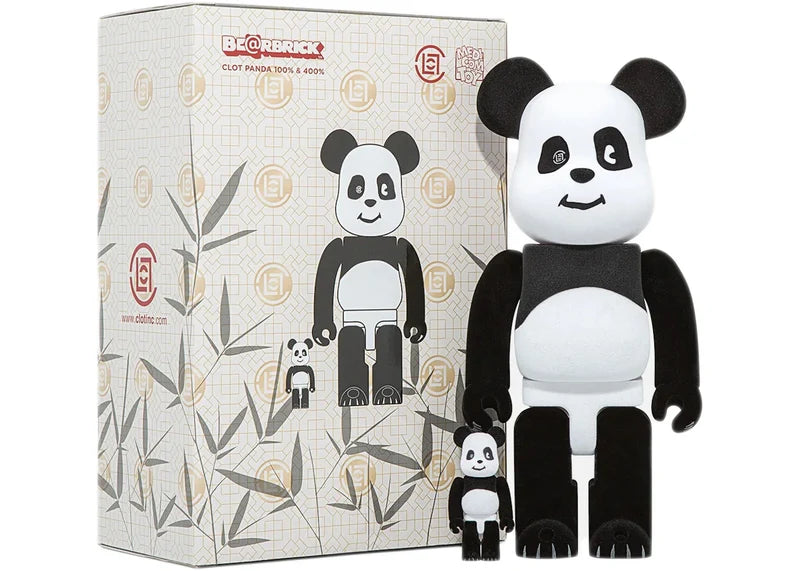 Bearbrick x CLOT Panda 100% & 400% Set