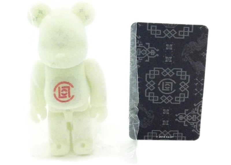 Bearbrick x CLOT Series 36 w/ Box and Card (Flocked) 100% Glow In The Dark