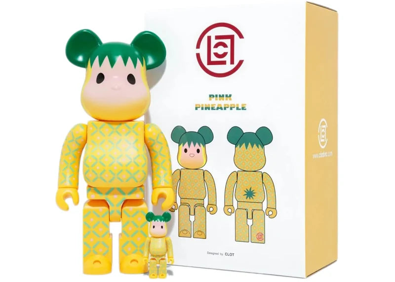 Bearbrick x CLOT Summer Fruits Pink Pineapple 100% & 400% Set