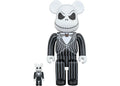 Bearbrick x Disney Tim Burton's The Nightmare Before Christmas Jack Skellington 100% & 400% Set Black