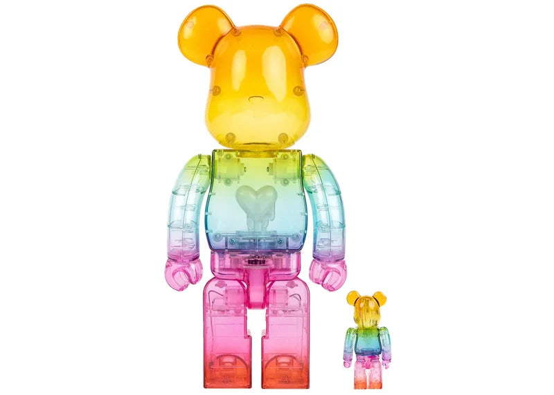 Bearbrick x Emotionally Unavailable Gradient Heart 100% & 400% Set Multi