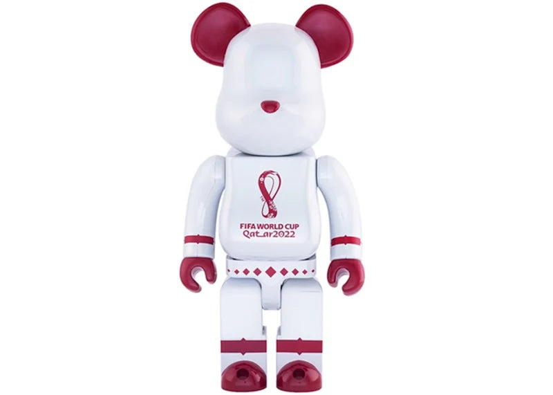 Bearbrick x FIFA World Cup Qatar 2022 100% & 400% Set White Chrome