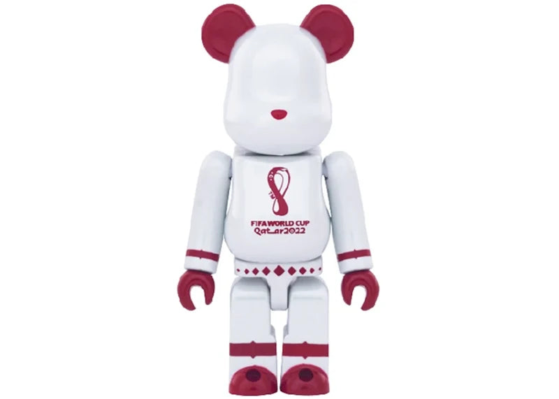 Bearbrick x FIFA World Cup Qatar 2022 100% & 400% Set White Chrome