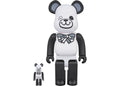 Bearbrick x Freemasonry x Fragment 100% & 400% Set White
