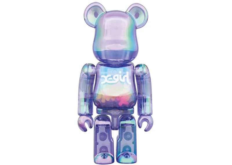 Bearbrick X-girl 100% & 400% Set Clear Purple