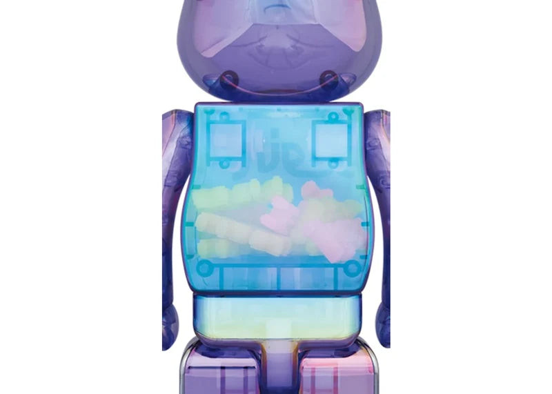 Bearbrick X-girl 100% & 400% Set Clear Purple