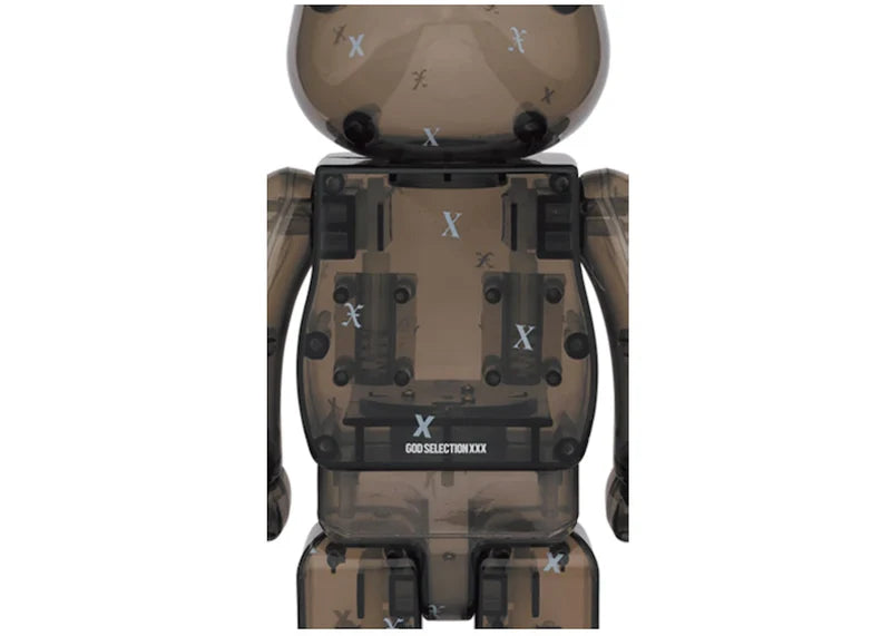 Bearbrick x GOD SELECTION XXX 100% & 400% Set Clear Black
