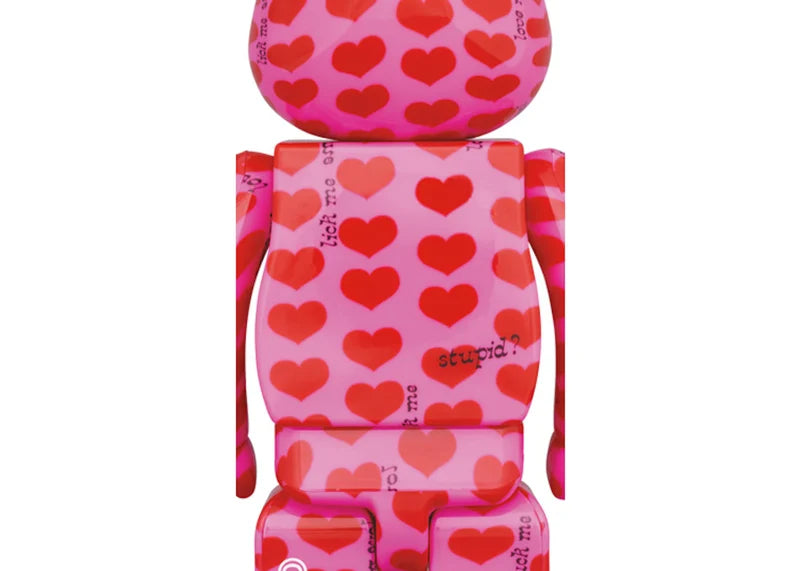 Bearbrick x Hide Pink Heart 100% & 400% Set