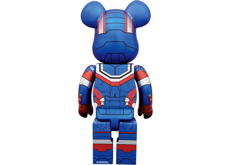 Bearbrick x Iron Man Iron Patriot 400% Blue