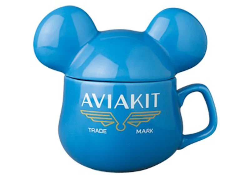 Bearbrick x Lewis Leathers Bearmug Mug Blue