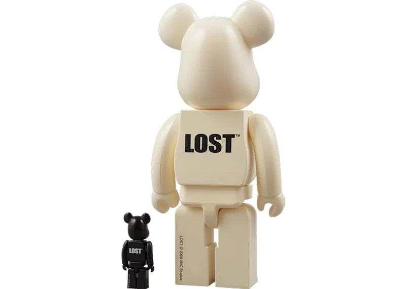 Bearbrick x Lost 100% & 400% Set White