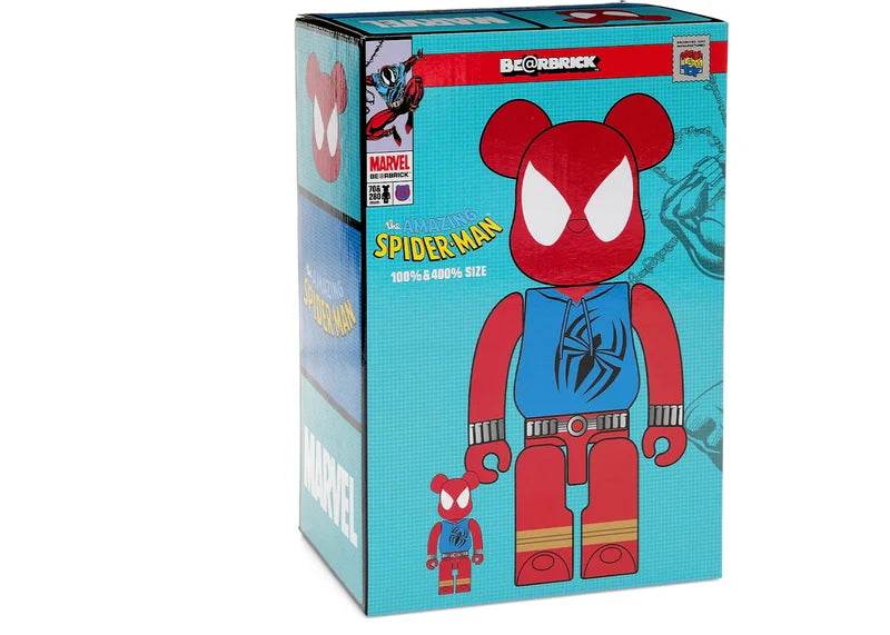 Bearbrick x Marvel Spider-Man Scarlet Spider 100% & 400% Set