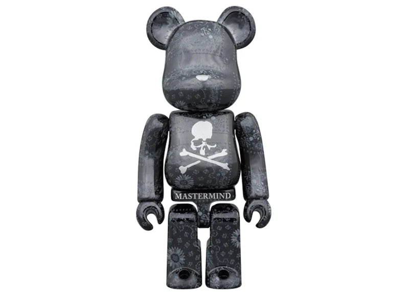 Bearbrick x Mastermind World 100% & 400% Set Black Bandana