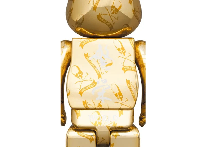 Bearbrick x Mastermind World 100% & 400% Set Gold