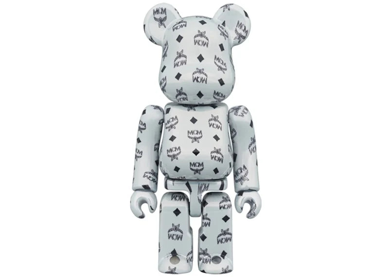 Bearbrick x MCM 100% & 400% Set White Chrome Ver.