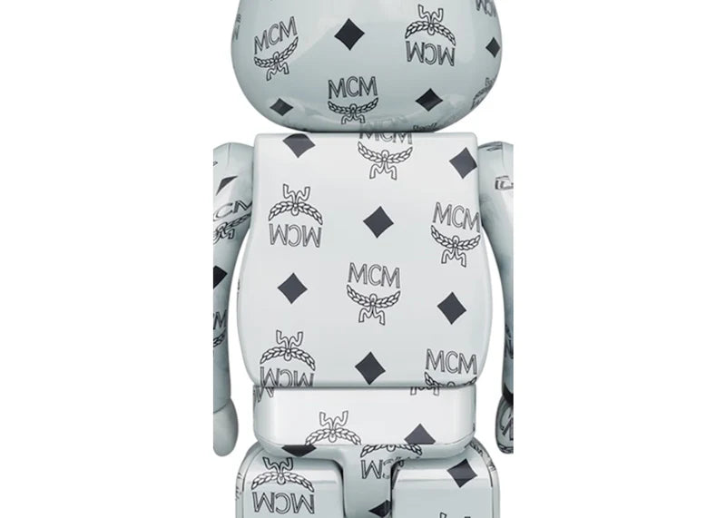 Bearbrick x MCM 100% & 400% Set White Chrome Ver.