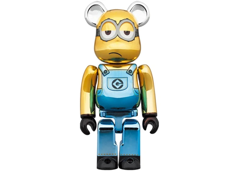 Bearbrick x Minions Kevin Chrome Ver. 100% & 400% Set