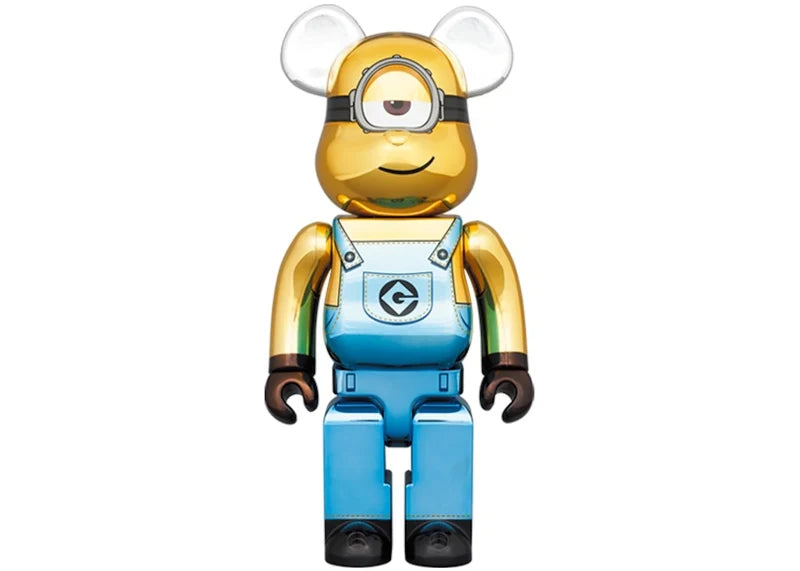 Bearbrick x Minions Stuart Chrome Ver. 100% & 400% Set