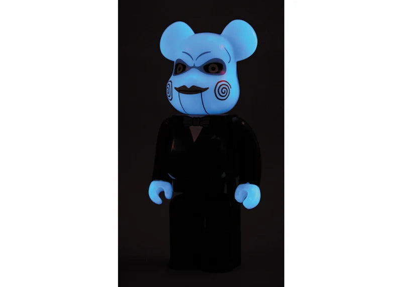 Bearbrick x SAW Doll Glow In The Dark Version 400% Black