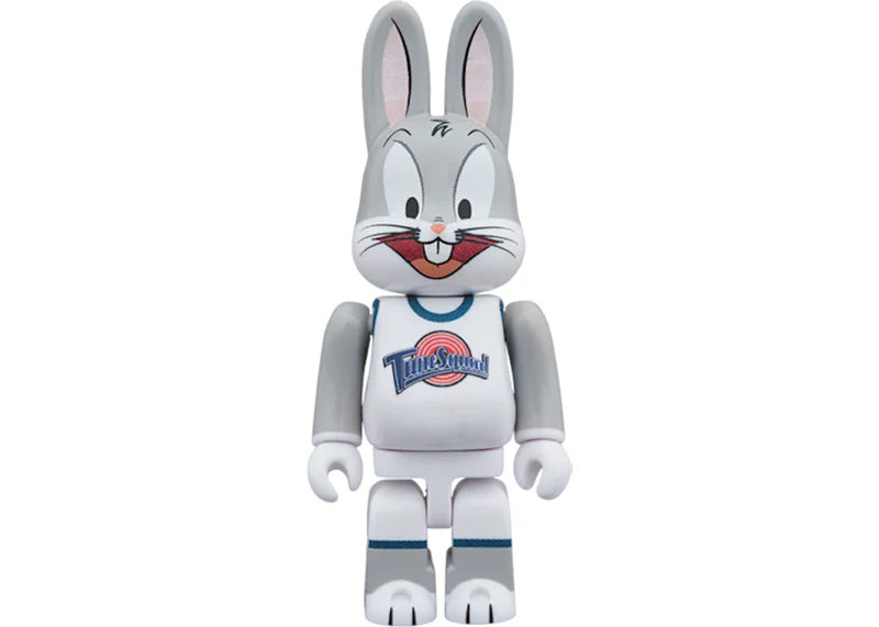 Bearbrick x Space Jam Rabbrick Bugs Bunny 100% & 400% Set Grey