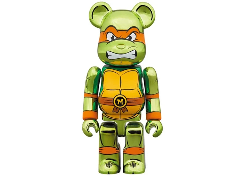 Bearbrick x Teenage Mutant Ninja Turtles Michelangelo 100% & 400% Set