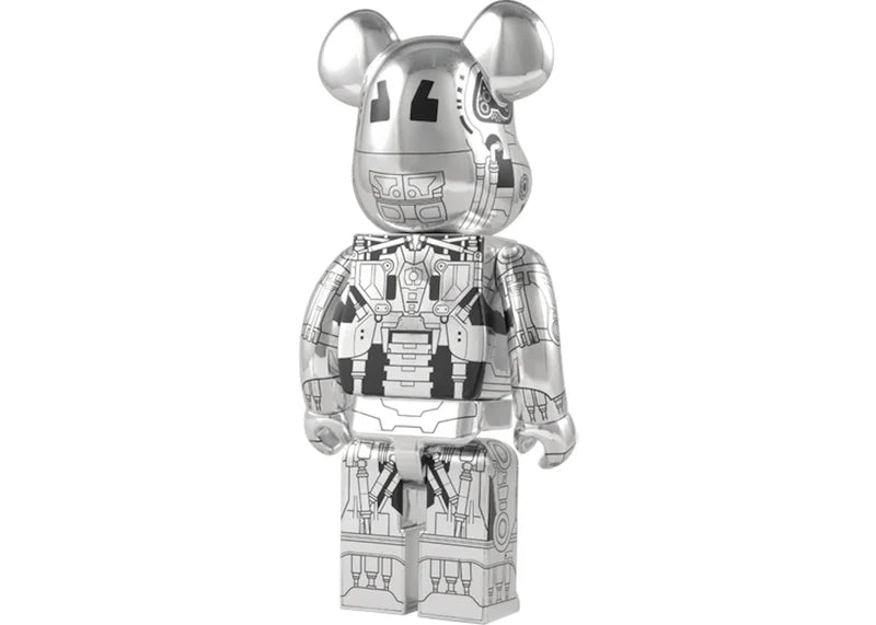 Bearbrick x Terminator T-RIP 400% Silver