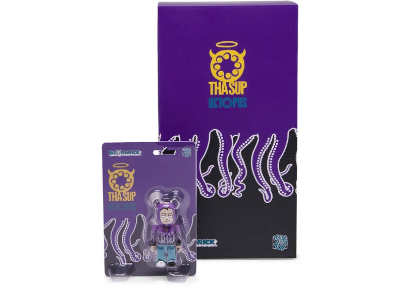 Bearbrick x thasup x Octopus 100% & 400% Set Purple