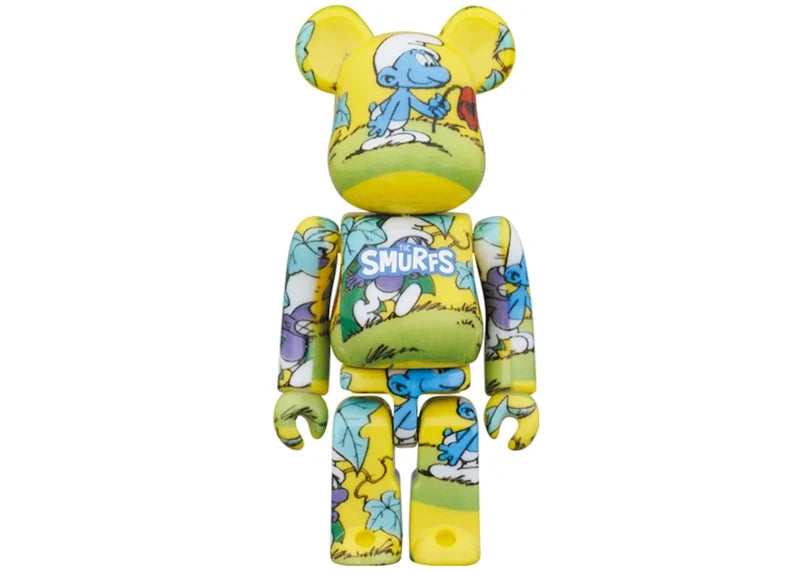 Bearbrick x The Smurfs (The Purple Smurfs) 100% & 400% Set Yellow