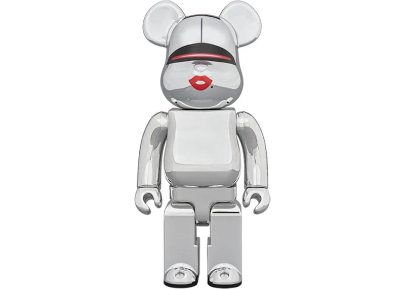 Bearbrick x Tyga x Hajime Sorayama 100% & 400% Set Silver
