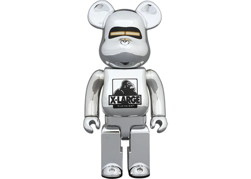 Bearbrick x Xlarge x Hajime Sorayama 100% & 400% Set Chrome
