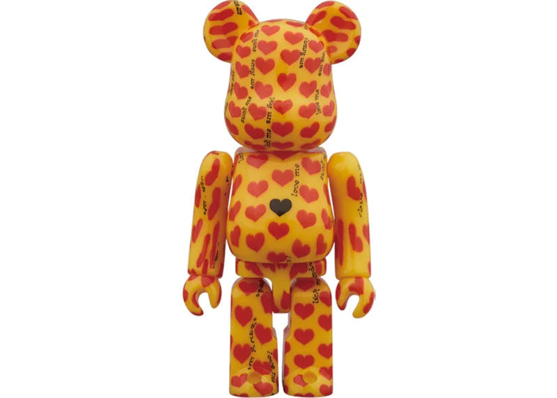 Bearbrick Yellow Heart 100% & 400% Set Yellow