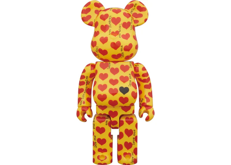 Bearbrick Yellow Heart 100% & 400% Set Yellow
