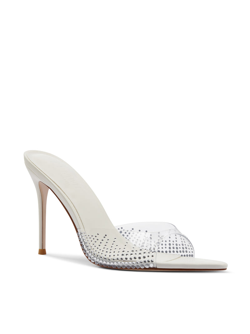 Bella Slipper - Ivory Crystal