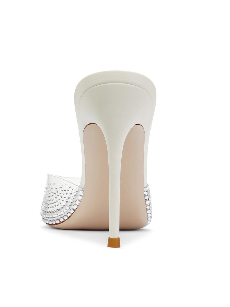 Bella Slipper - Ivory Crystal