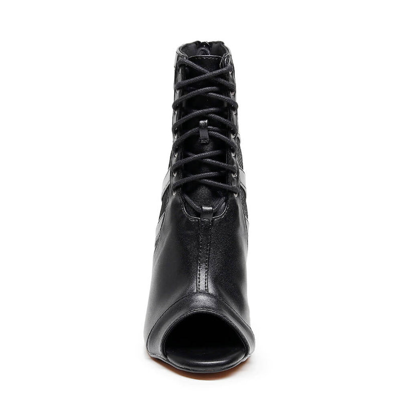 Bett - Black Vegan Leather - Street Sole