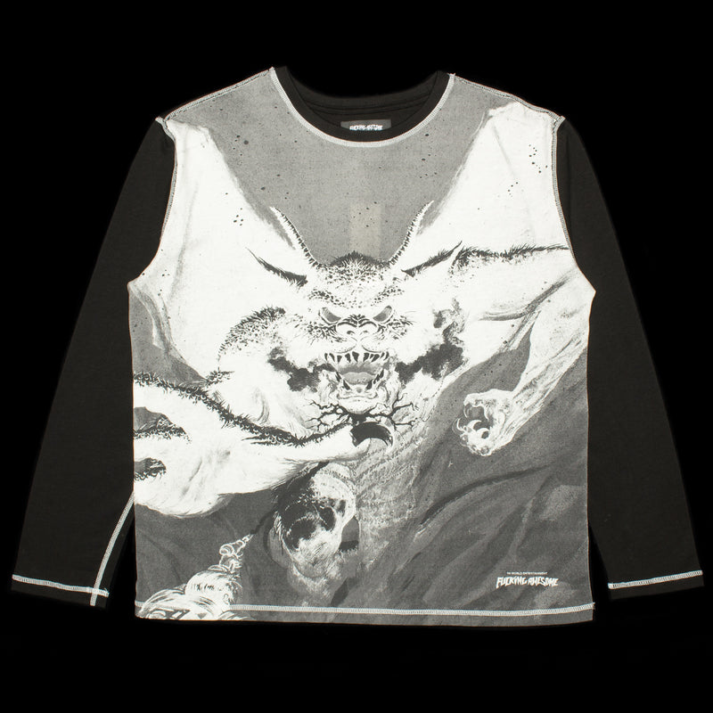 Fucking Awesome | Better Half L/S T-Shirt Color : Black AOP