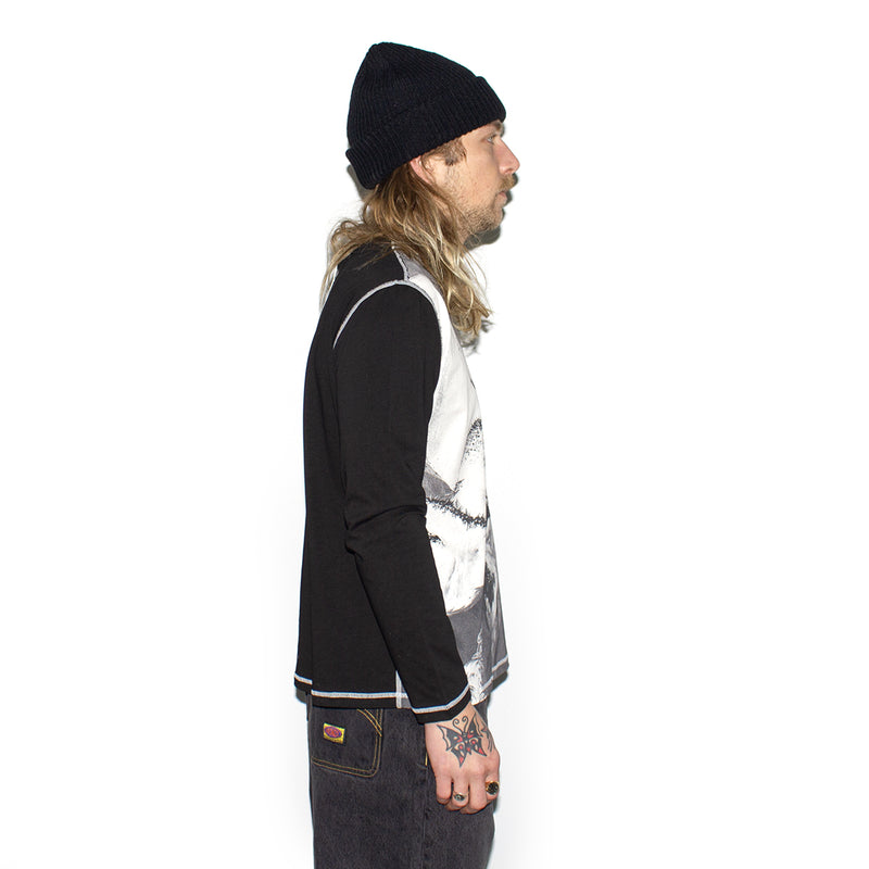 Fucking Awesome | Better Half L/S T-Shirt Color : Black AOP