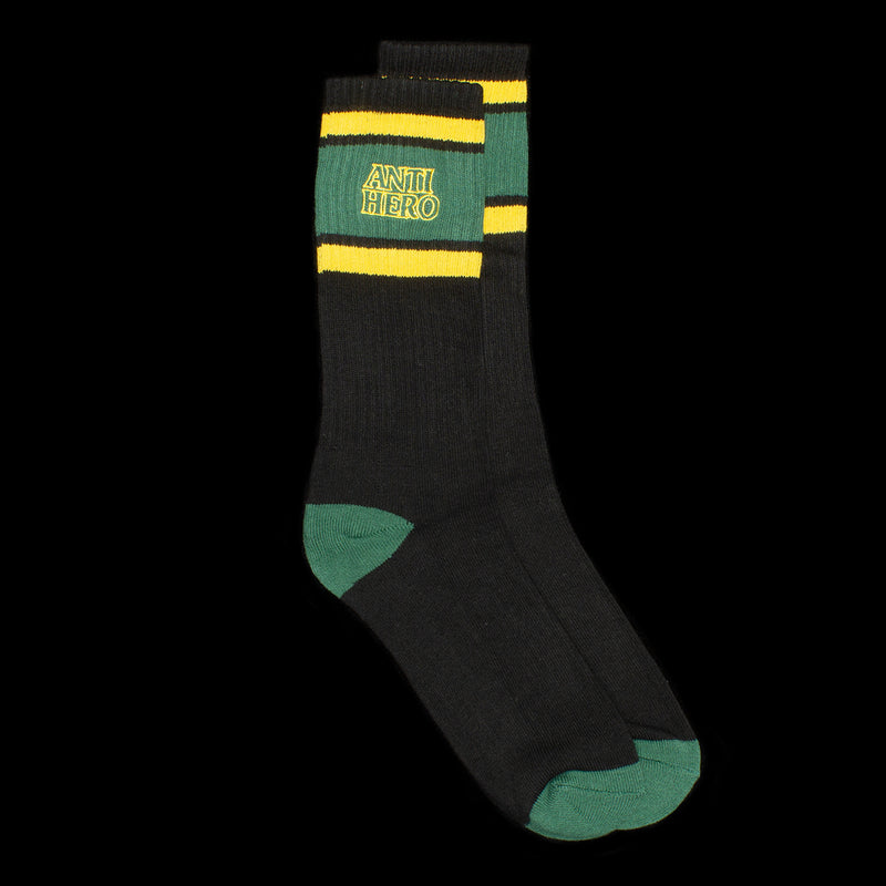 Anti Hero | Black Hero Outline Sock Color : Black / Dark Green / Gold