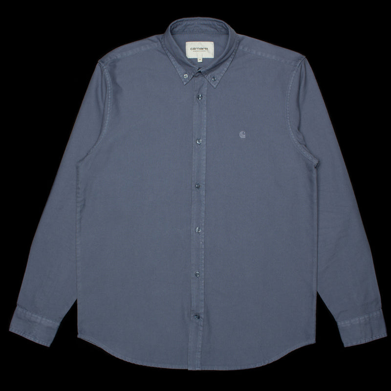 Carhartt WIP | Bolton L/S Shirt Style # I030238-1ZX Color : Hudson Blue