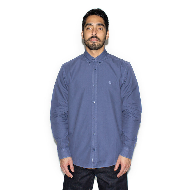 Carhartt WIP | Bolton L/S Shirt Style # I030238-1ZX Color : Hudson Blue